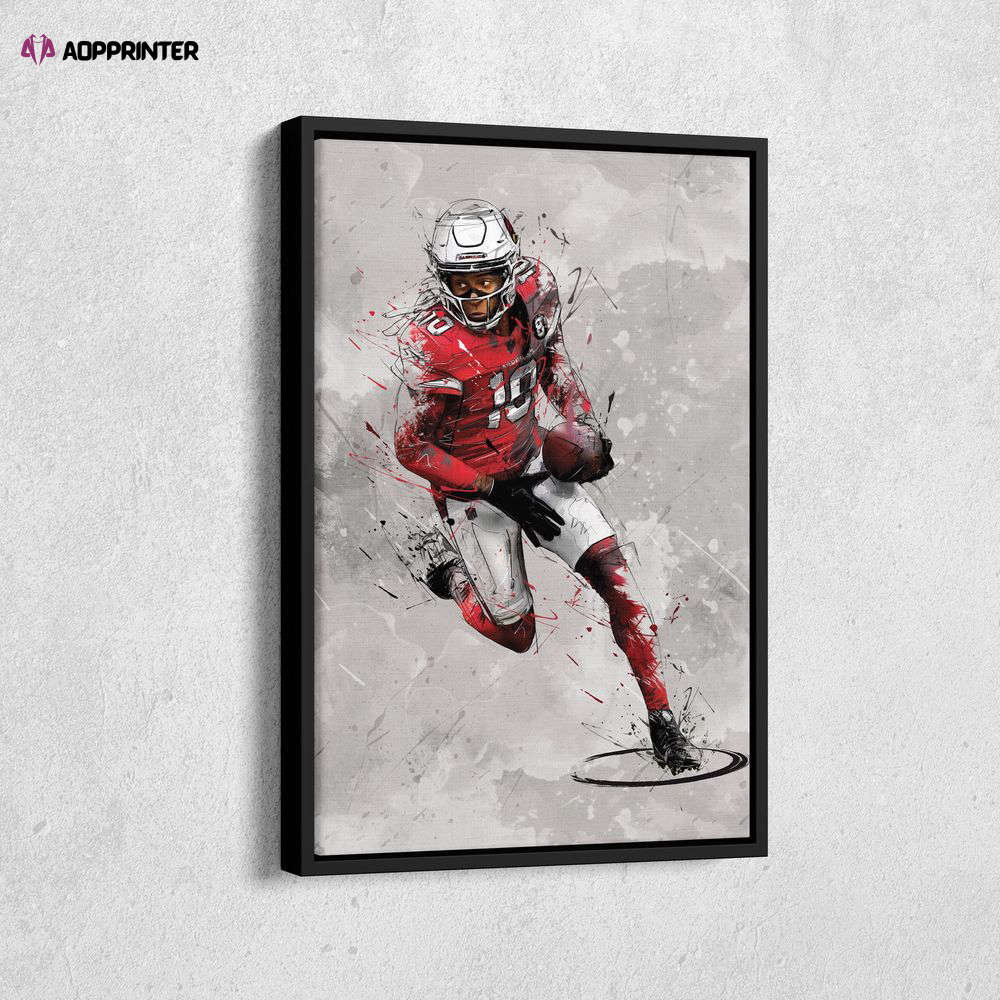 DeAndre Hopkins Poster: Arizona Cardinals NFL Canvas Wall Art – Man Cave Gift