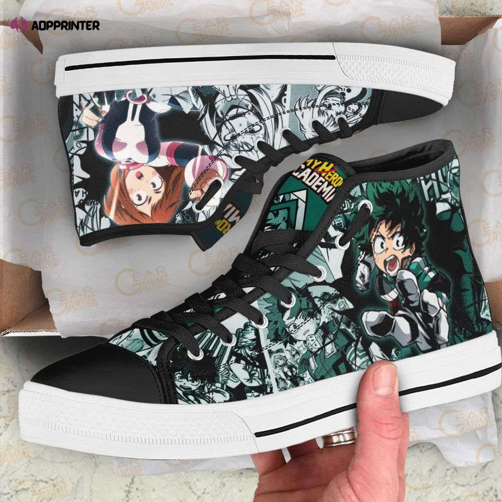 Deku and Uraraka High Top Shoes Custom My Hero Academia Anime For Fans