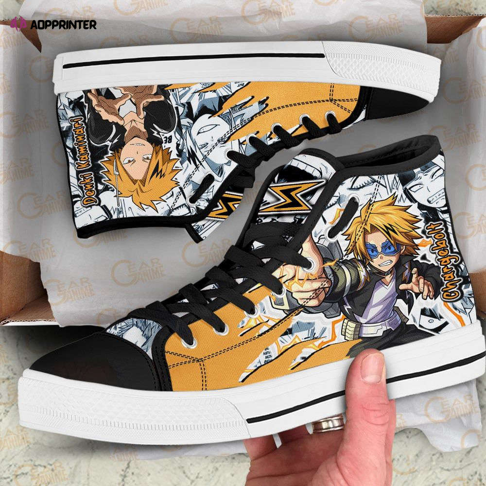 Denki Kaminari High Top Shoes Custom My Hero Academia Anime For Fans