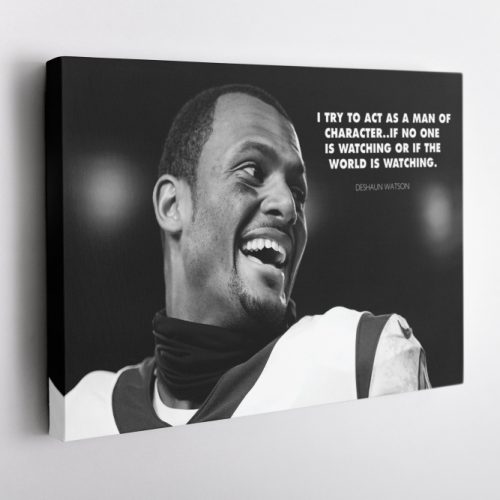 Deshaun Watson Quote Poster Houston Texans Football Canvas Unique Design Wall Art Print Hand Made Ready to Hang Custom Design