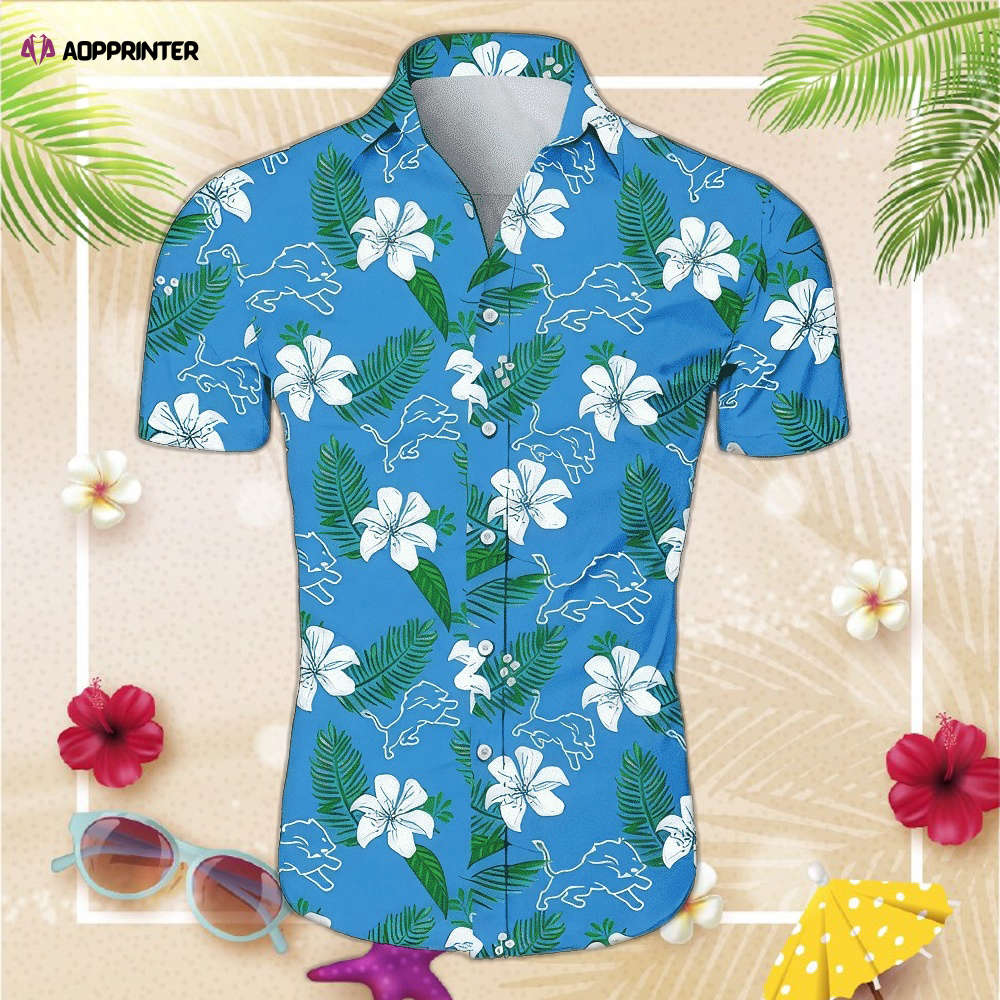 Detroit Lions Hawaiian Shirt Beach Shirt NFL Summer Button Up For Fans