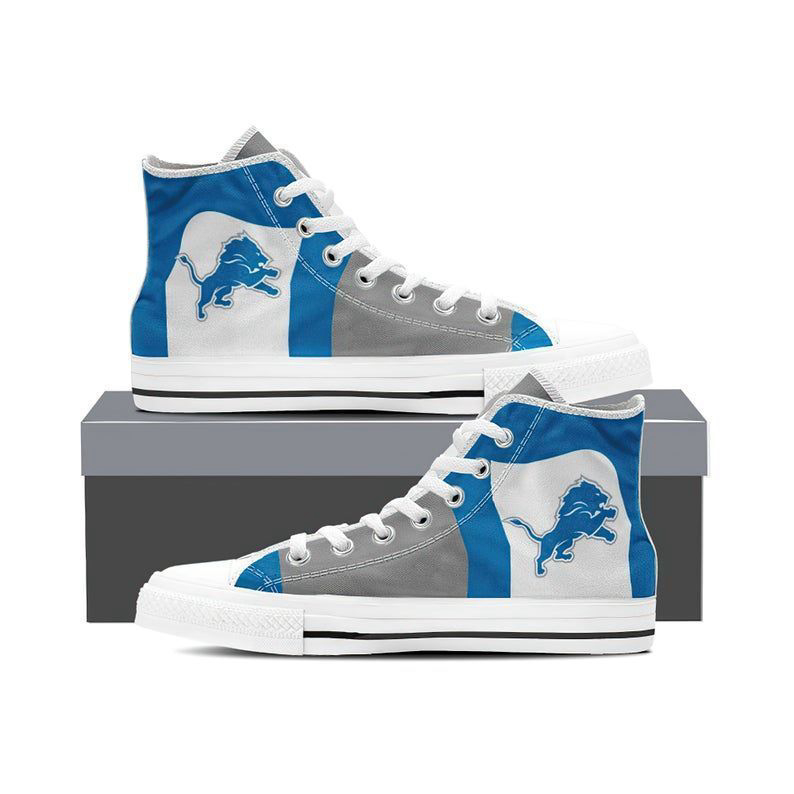 Detroit Lions Football NFL Custom Canvas High Top Shoes