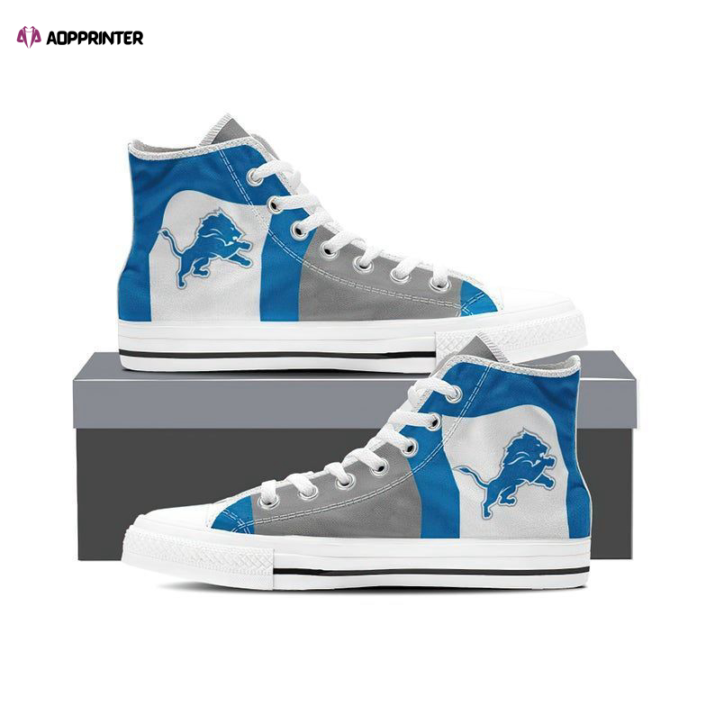 Detroit Lions Football NFL Custom Canvas High Top Shoes