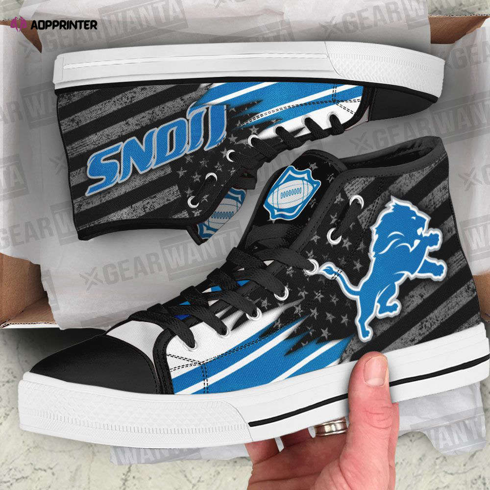 Detroit Lions High Top Shoes Custom For Fans