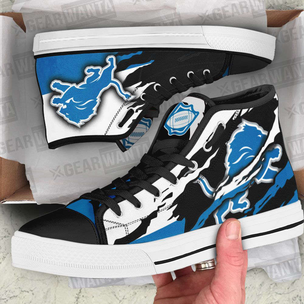 Detroit Lions High Top Shoes Custom For Fans