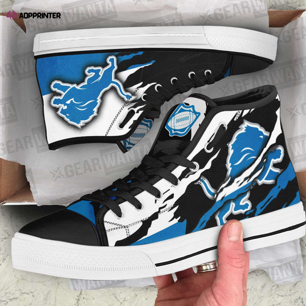 Detroit Lions High Top Shoes Custom For Fans