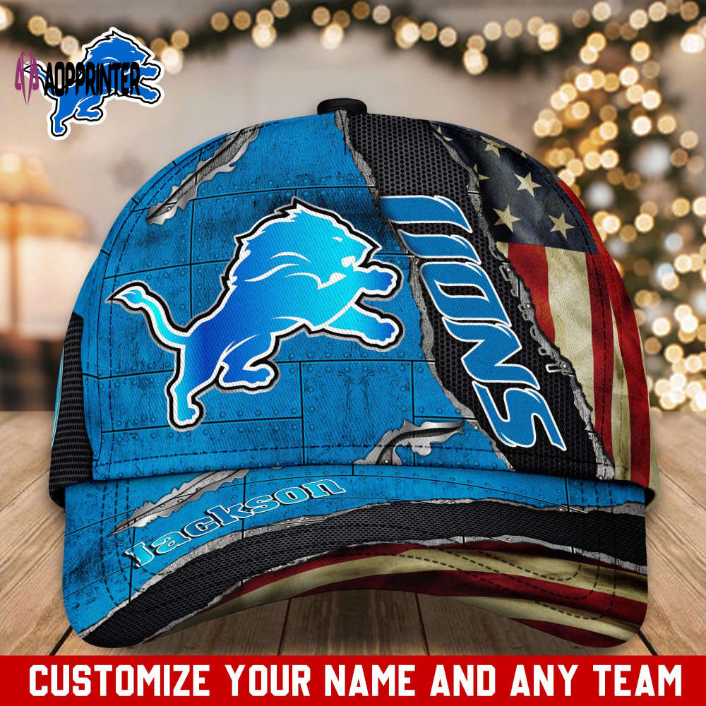 Detroit Lions NFL Classic CAP Hats For Fans Custom