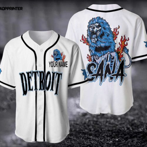 Detroit Sana Football Baseball Jersey