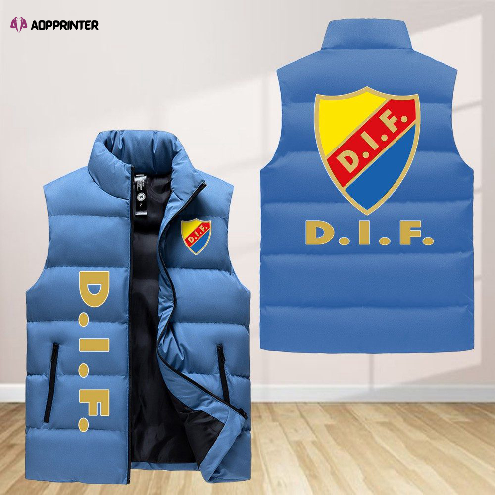 Djurgardens If Fotbollsforening Sleeveless Puffer Jacket Custom For Fans Gifts