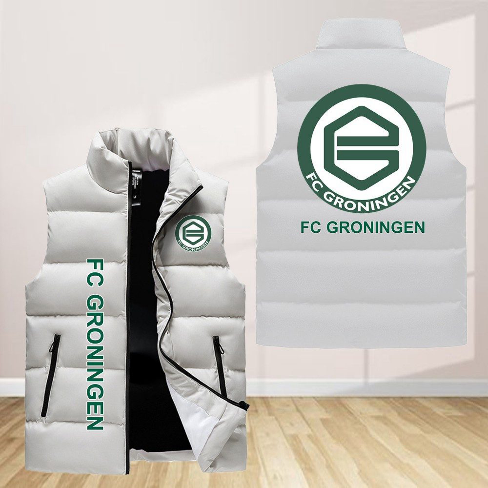 Fc Groningen Sleeveless Puffer Jacket Custom For Fans Gifts