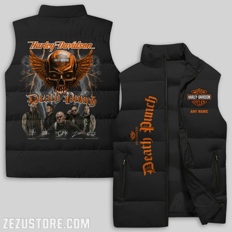 Five Finger Death Punch HD Sleeveless Puffer Jacket Custom For Fans Gifts