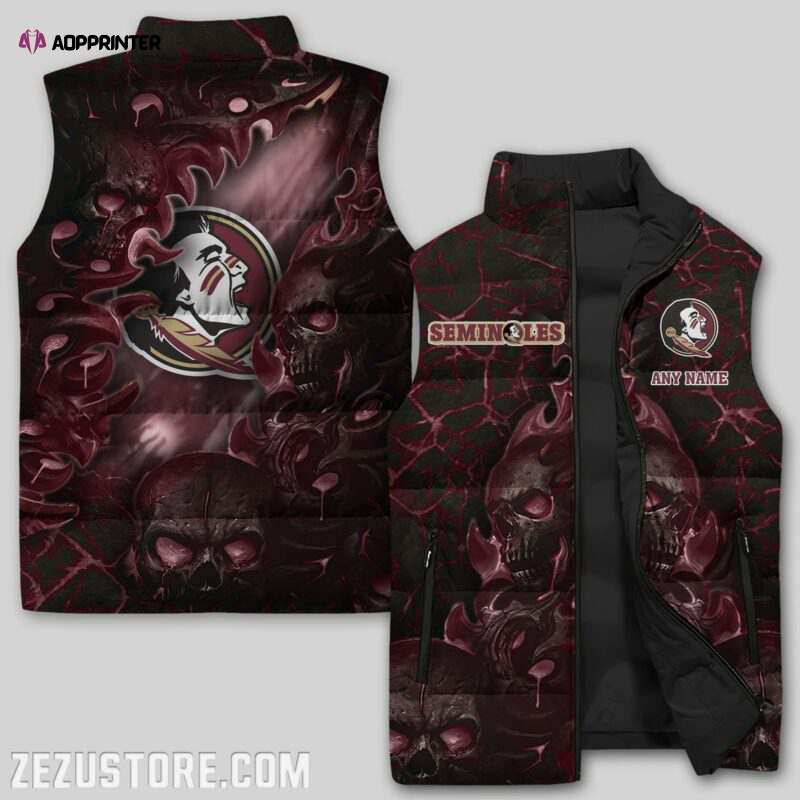 Florida State Seminoles Sleeveless Puffer Jacket Custom For Fans Gifts