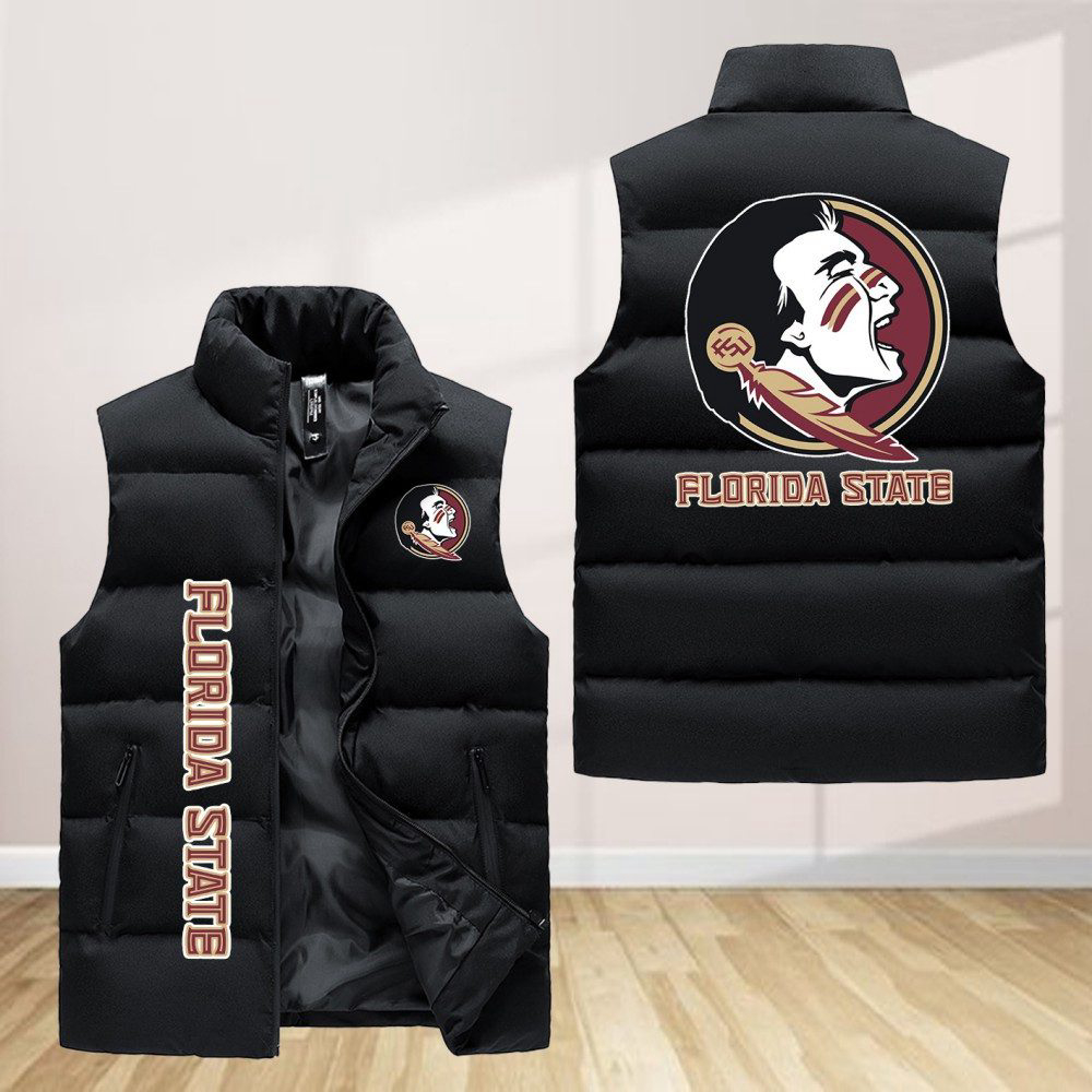 Florida State Seminoles Sleeveless Puffer Jacket Custom For Fans Gifts