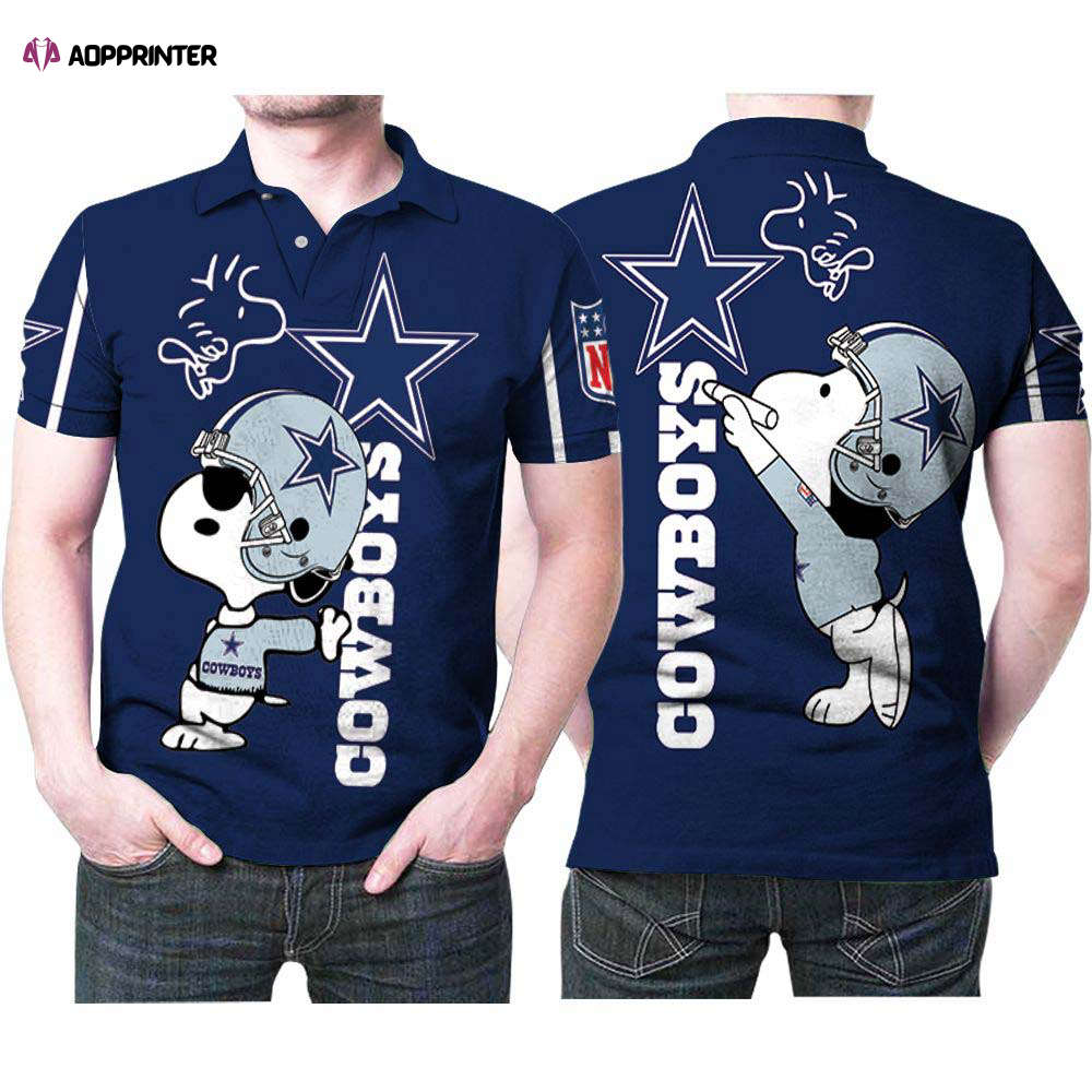 Funny Dallas Cowboys Snoopy 3d Polo Shirt