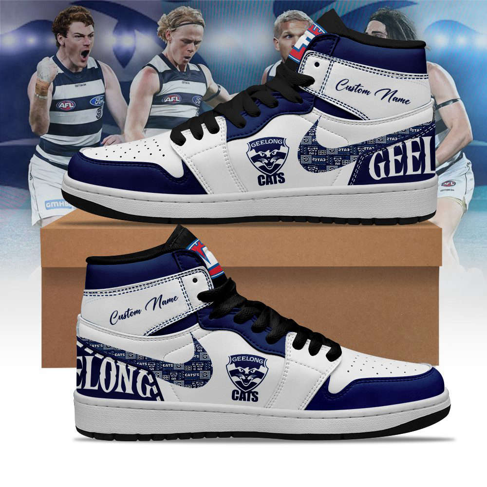 Geelong Cats AFL Personalized Air Jordan 1 Sneakers High Top For Fans