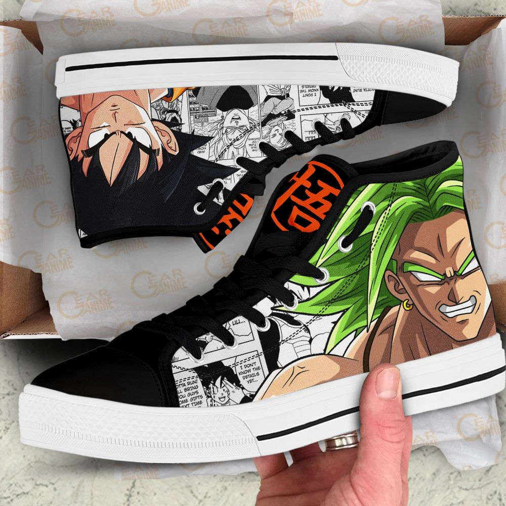 Goku And Broly High Top Canvas Shoes Custom Dragon Ball Anime For Fans