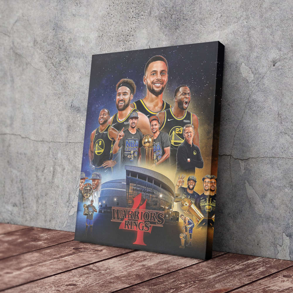 Golden State Warriors Poster 4 Ring NBA Champions