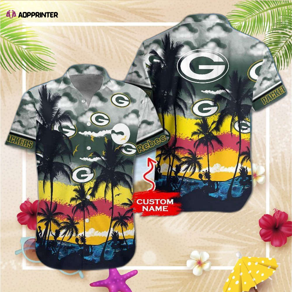 Green Bay Pack 49ers Skull and Hibiscus Flower NFL Gift For Fan Hawaii Shirt