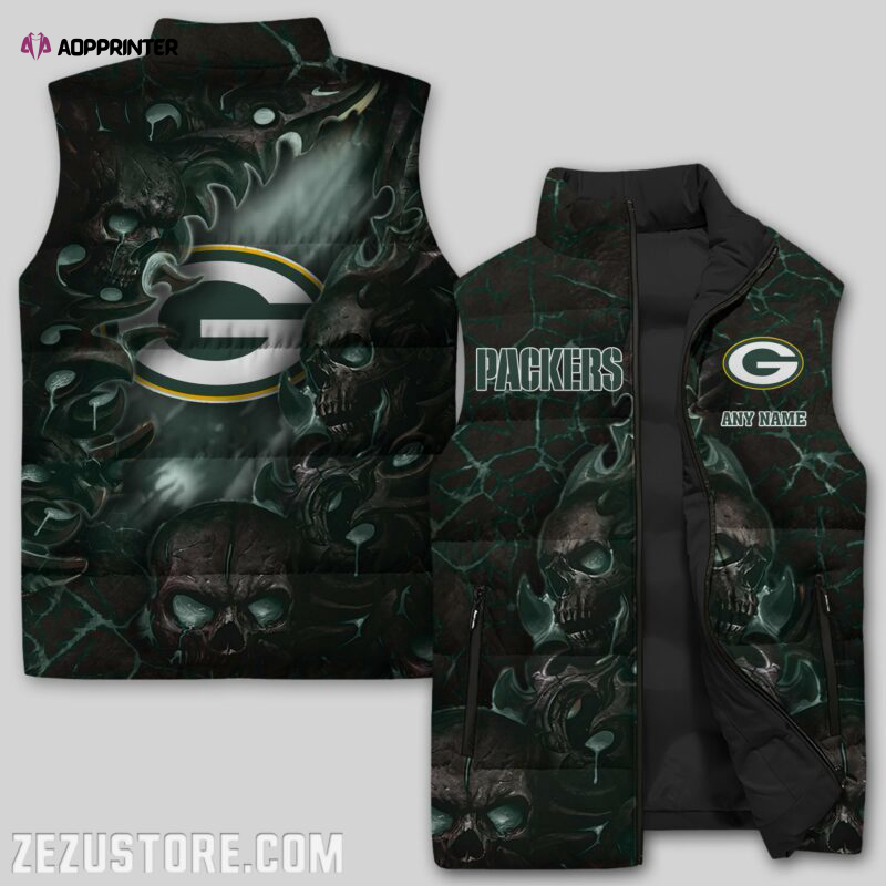 Green Bay Packers NFL Sleeveless Puffer Jacket Custom For Fans Gifts