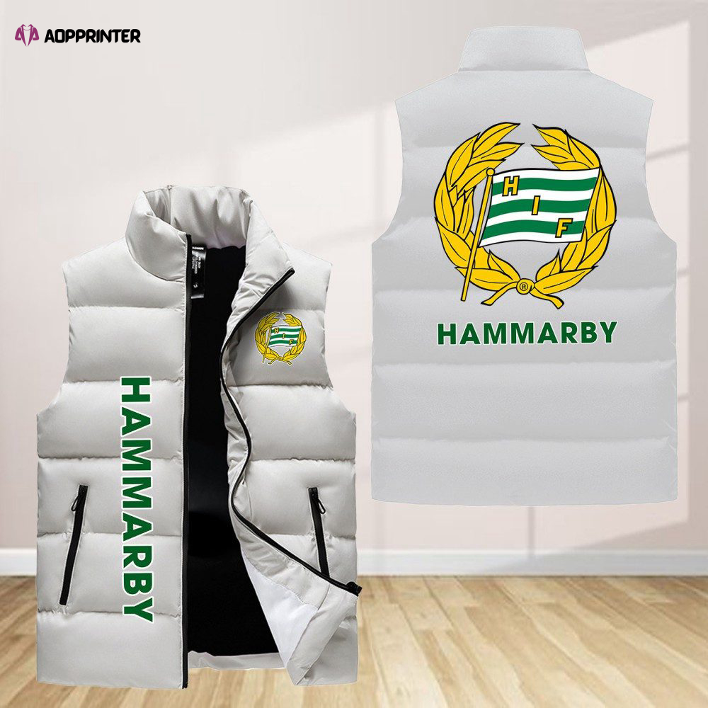 Hammarby Fotboll Sleeveless Puffer Jacket Custom For Fans Gifts