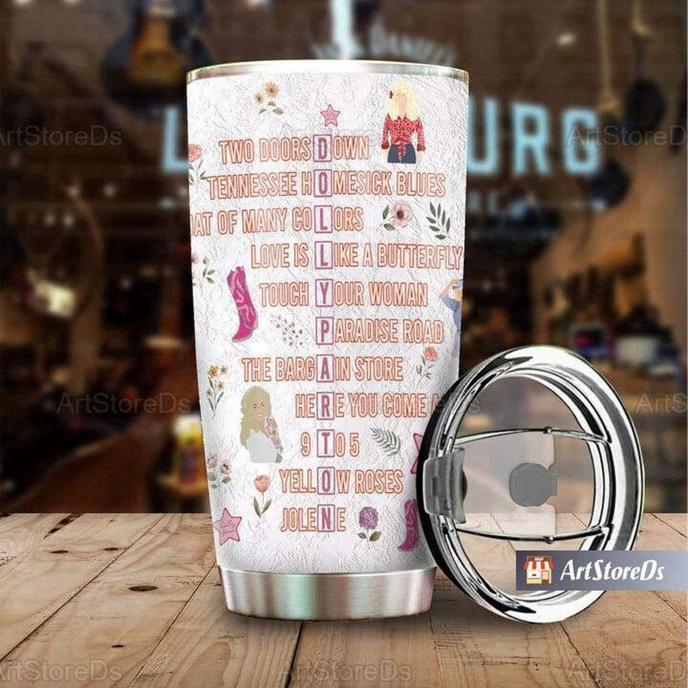 Holly Dolly 20oz Tumbler: Stainless Insulated Cup with Custom Name Option