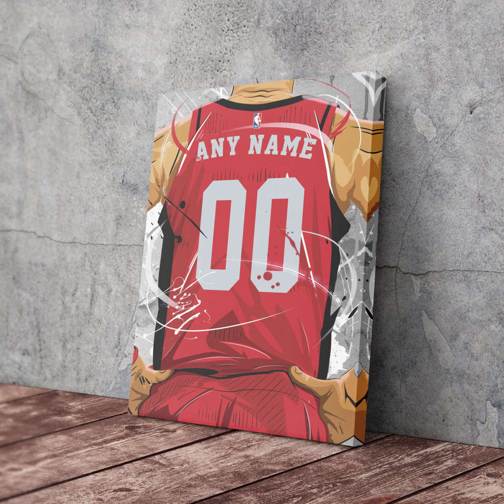 Houston Rockets Jersey NBA Personalized Jersey Custom Name and Number Canvas Wall Art  Print Home Decor Framed Poster Man Cave Gift