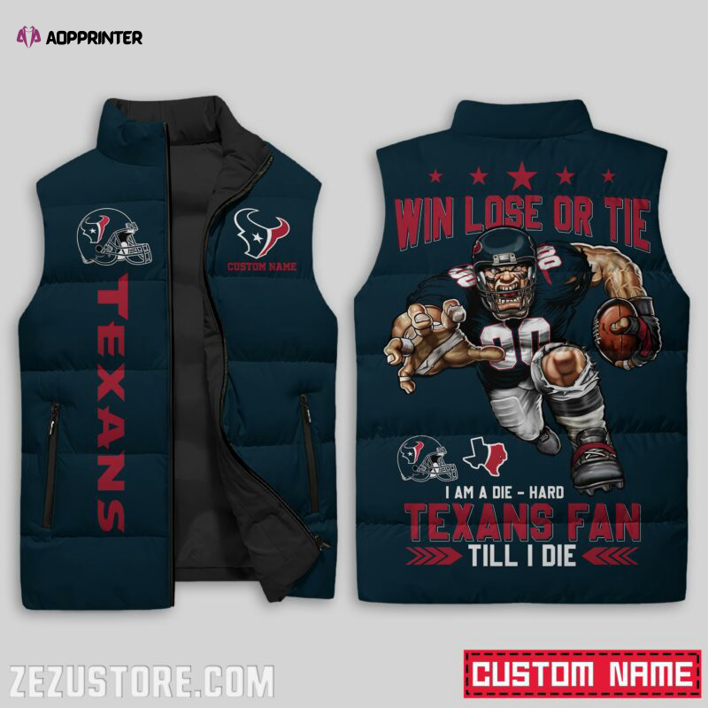 Houston Texans NFL Sleeveless Puffer Jacket Custom For Fans Gifts