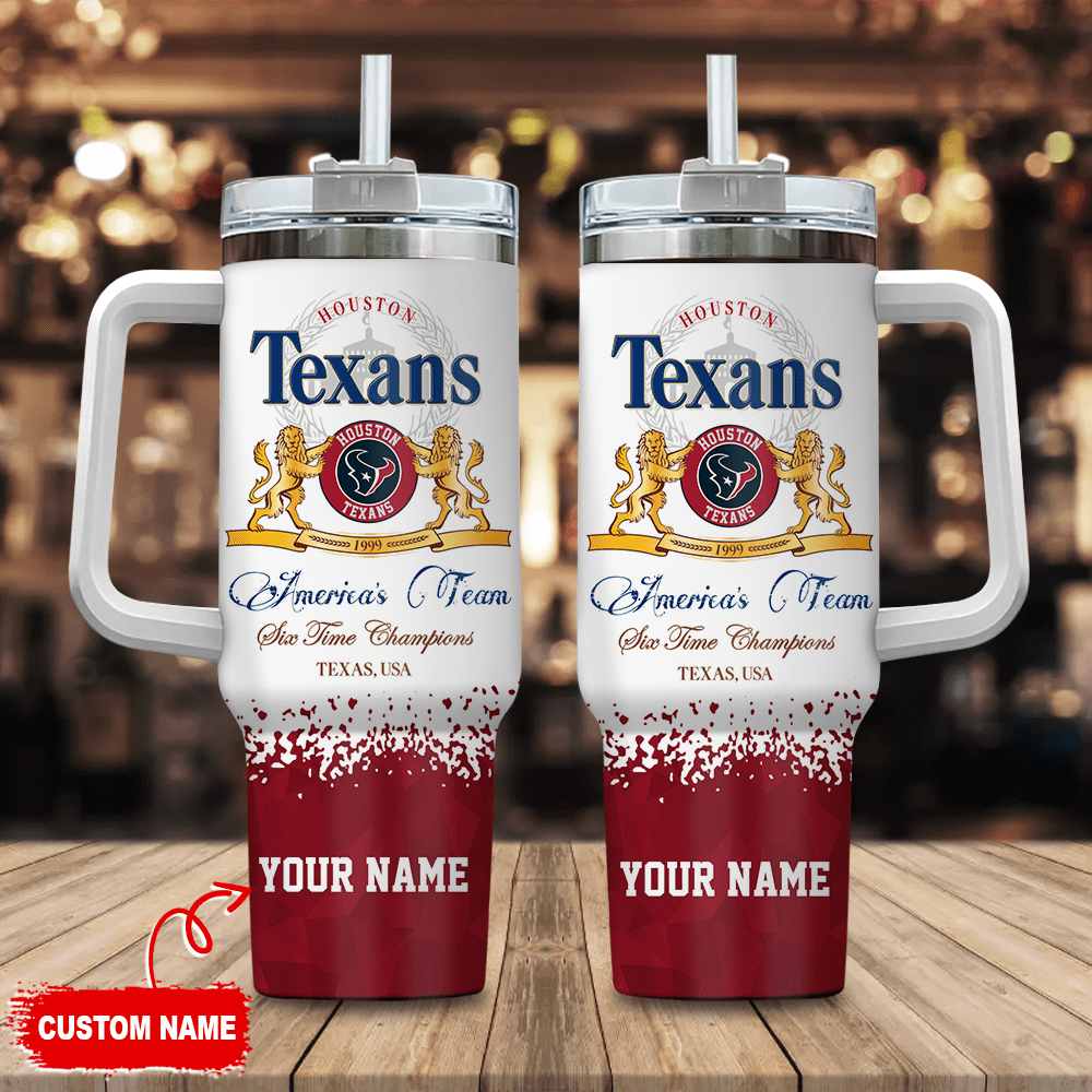 Houston Texans Personalized NFL Champions Modelo 40oz Stanley Tumbler