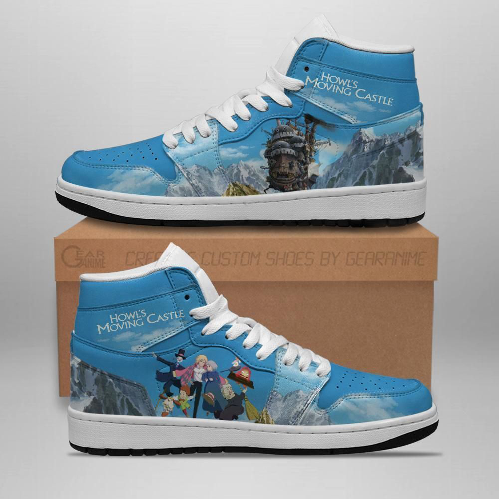 Howl’s Moving Castle Sneakers High Top Anime Leather Shoes Gifts