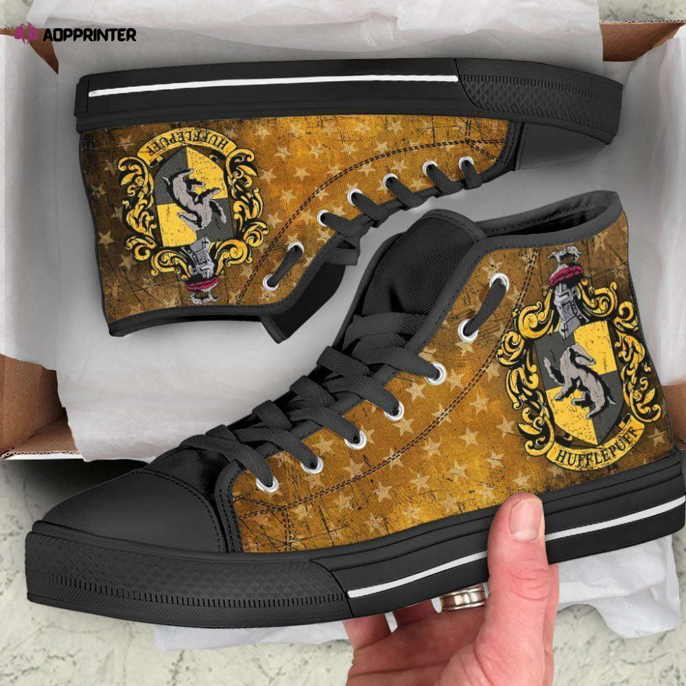 Hufflepuff High Top Shoes Custom For Fans Harry Potter