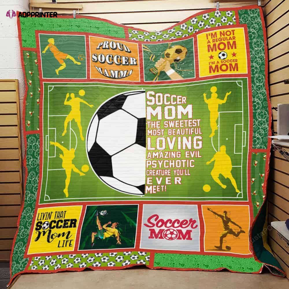 I’m Not A Regular Mom I’m A Soccer Mom Quilt Blanket Great Customized Blanket Gifts For Birthday Christmas Thanksgiving