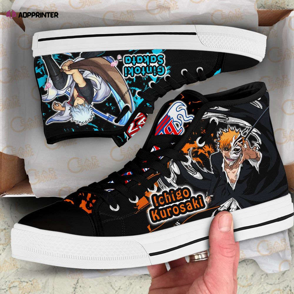 Inoue Orihime High Top Shoes Custom Bleach Anime For Fans