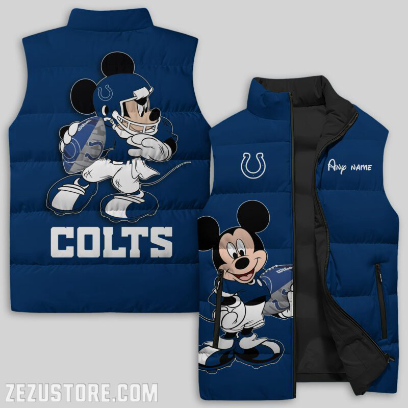 Indianapolis Colts NFL Sleeveless Puffer Jacket Custom For Fans Gifts