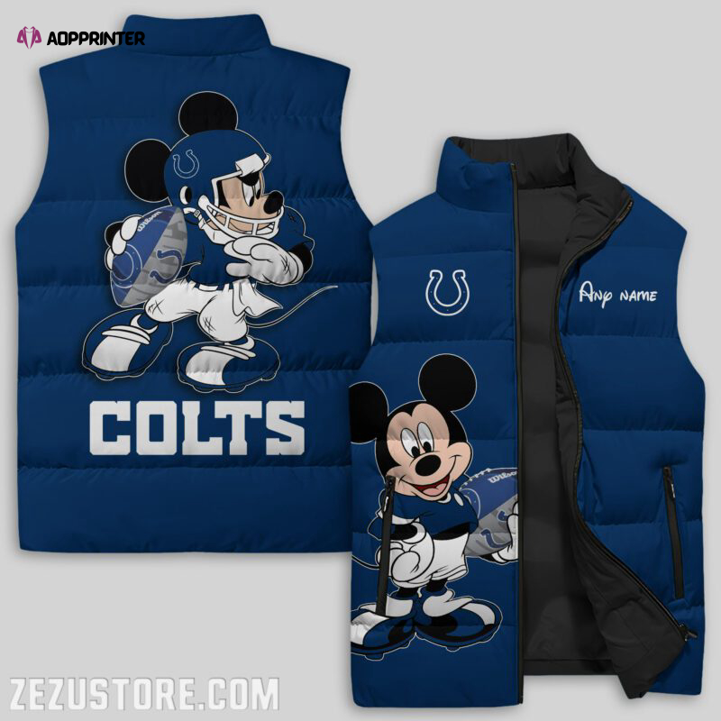 Indianapolis Colts NFL Sleeveless Puffer Jacket Custom For Fans Gifts