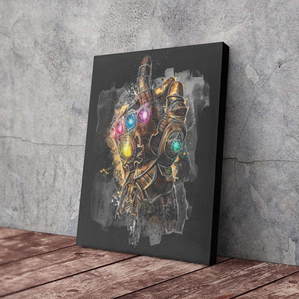 Infinity Gauntlet Poster Marvel Comics Art Canvas Wall Art Print Home Decor Framed Poster Gift for Kids