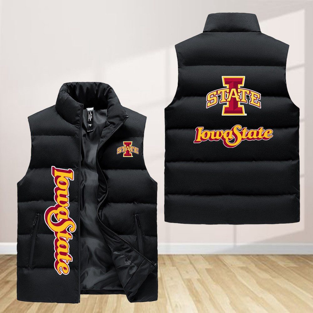 Iowa State Cyclones Sleeveless Puffer Jacket Custom For Fans Gifts