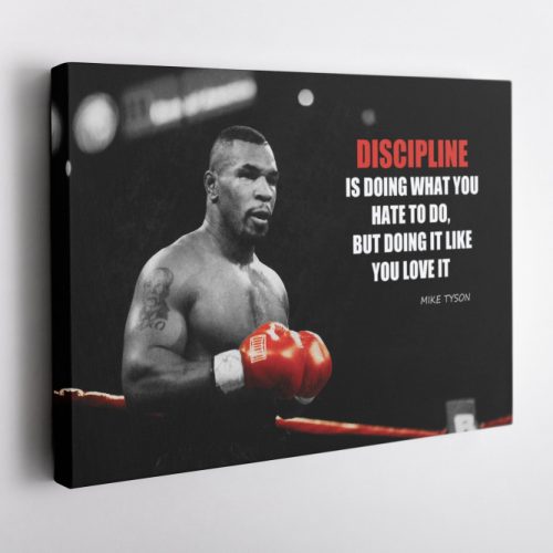 Iron Mike Tyson Quote Poster Boxing Canvas Unique Design Wall Art Print Hand Made Ready to Hang Custom Design