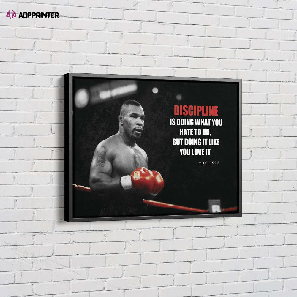 Iron Mike Tyson Quote Poster Boxing Canvas Unique Design Wall Art Print Hand Made Ready to Hang Custom Design