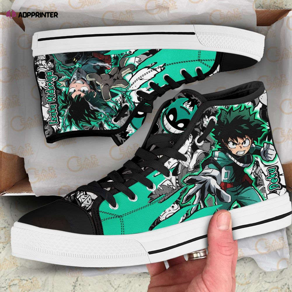 Izuku Midoriya High Top Shoes Custom My Hero Academia Anime For Fans