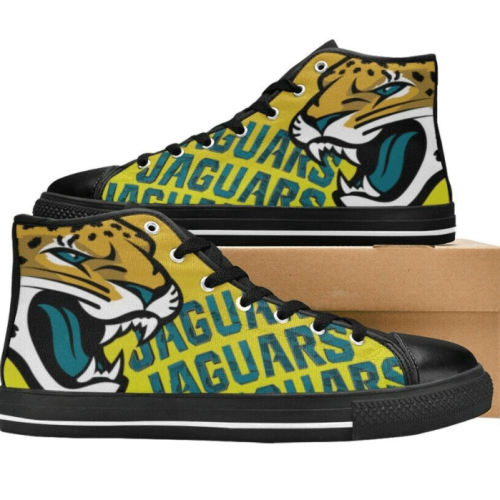 Jacksonville Jaguars NFL Football Custom Canvas High Top Shoes