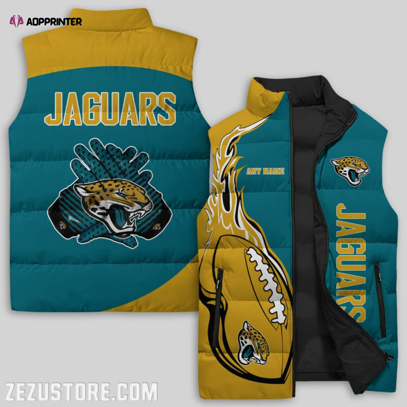 Jacksonville Jaguars NFL Sleeveless Puffer Jacket Custom For Fans Gifts