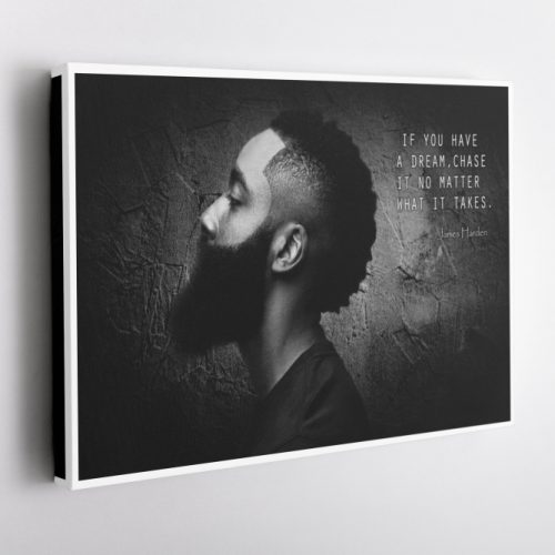 James Harden Quote Poster Brooklyn Nets Canvas Unique Design Wall Art Print Hand Made Ready to Hang Custom Design