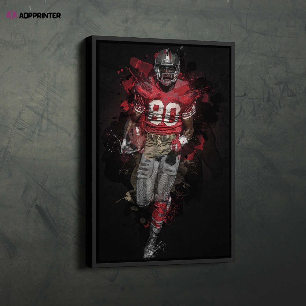 Jerry Rice Art San Francisco 49ers NFL Wall Art Home Decor Hand Made Poster Canvas Print