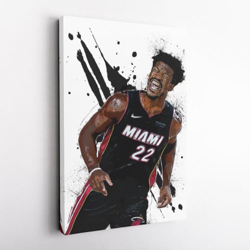 Jimmy Butler Basketball Player Art Effect Canvas Unique Design Wall Art Print Hand Made Ready to Hang Custom Design