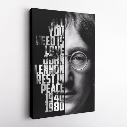 John Lennon Singer Quote Canvas Unique Design Wall Art Print Hand Made Ready to Hang Custom Design