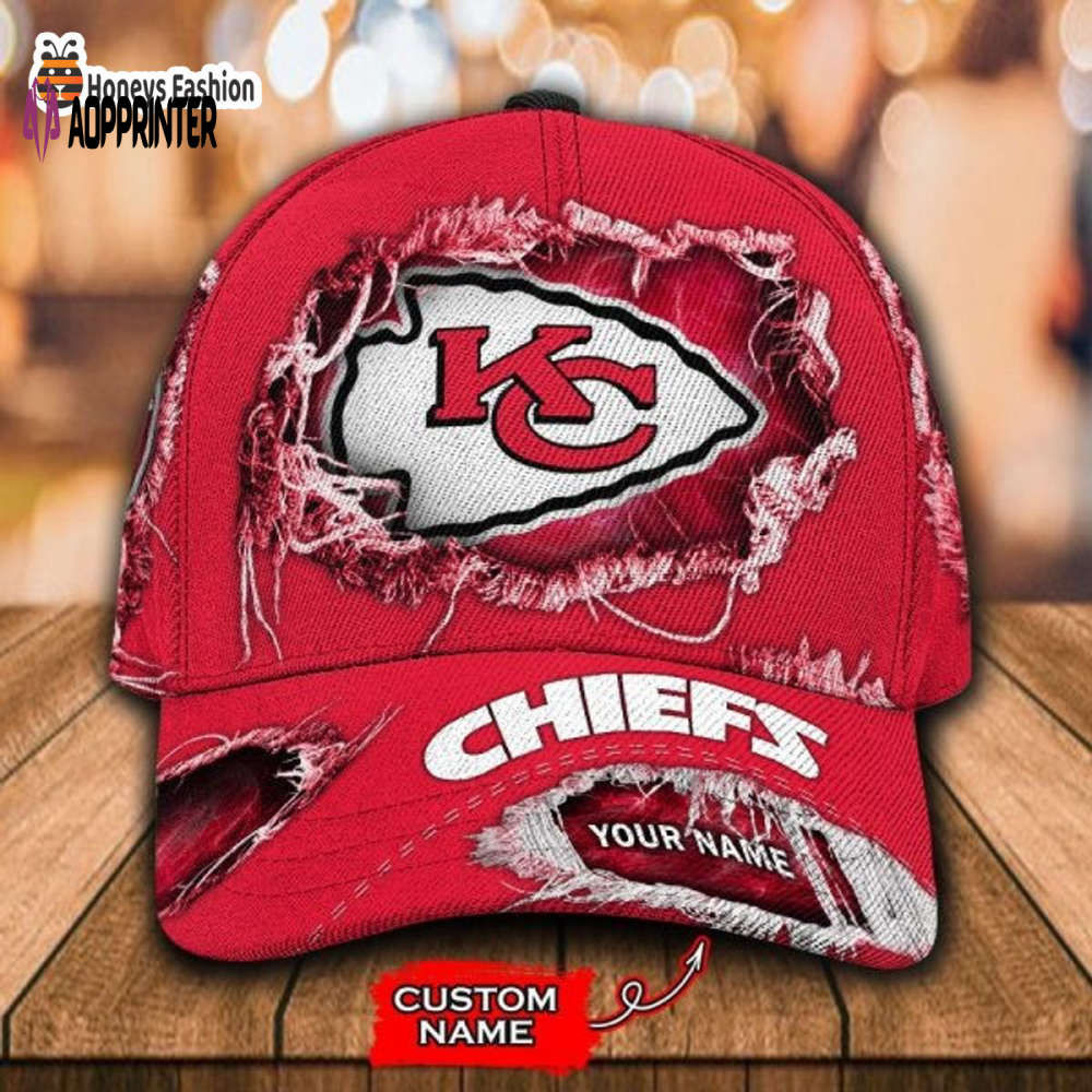 Kansas City Chiefs NFL Custom Name Classic Cap