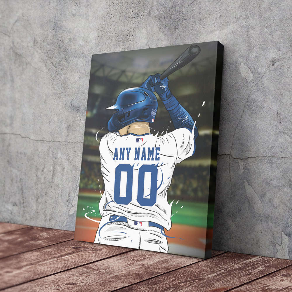 Kansas City Royals Jersey MLB Personalized Jersey Custom Name and Number Canvas Wall Art  Print Home Decor Framed Poster Man Cave Gift