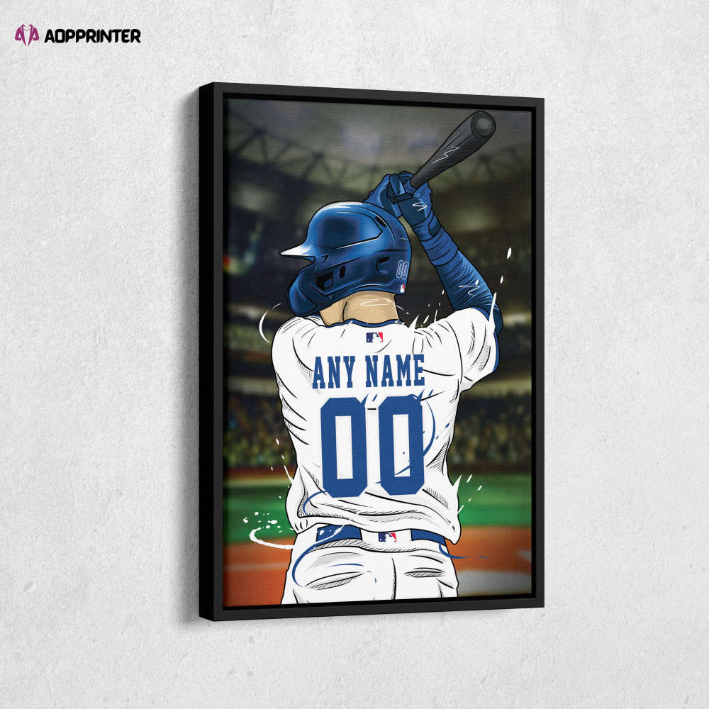 Kansas City Royals Jersey MLB Personalized Jersey Custom Name and Number Canvas Wall Art  Print Home Decor Framed Poster Man Cave Gift