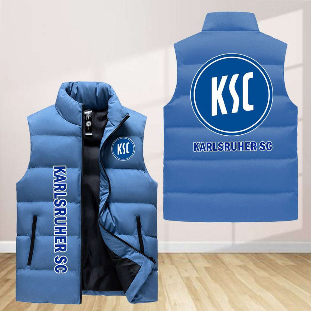 Karlsruher Sc Sleeveless Puffer Jacket Custom For Fans Gifts