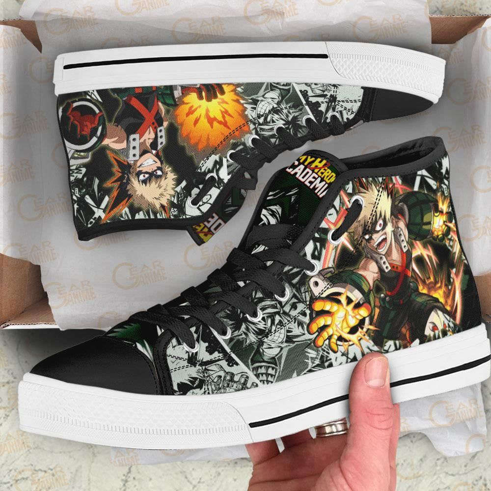 Katsuki Bakugo High Top Shoes Custom My Hero Academia Anime For Fans